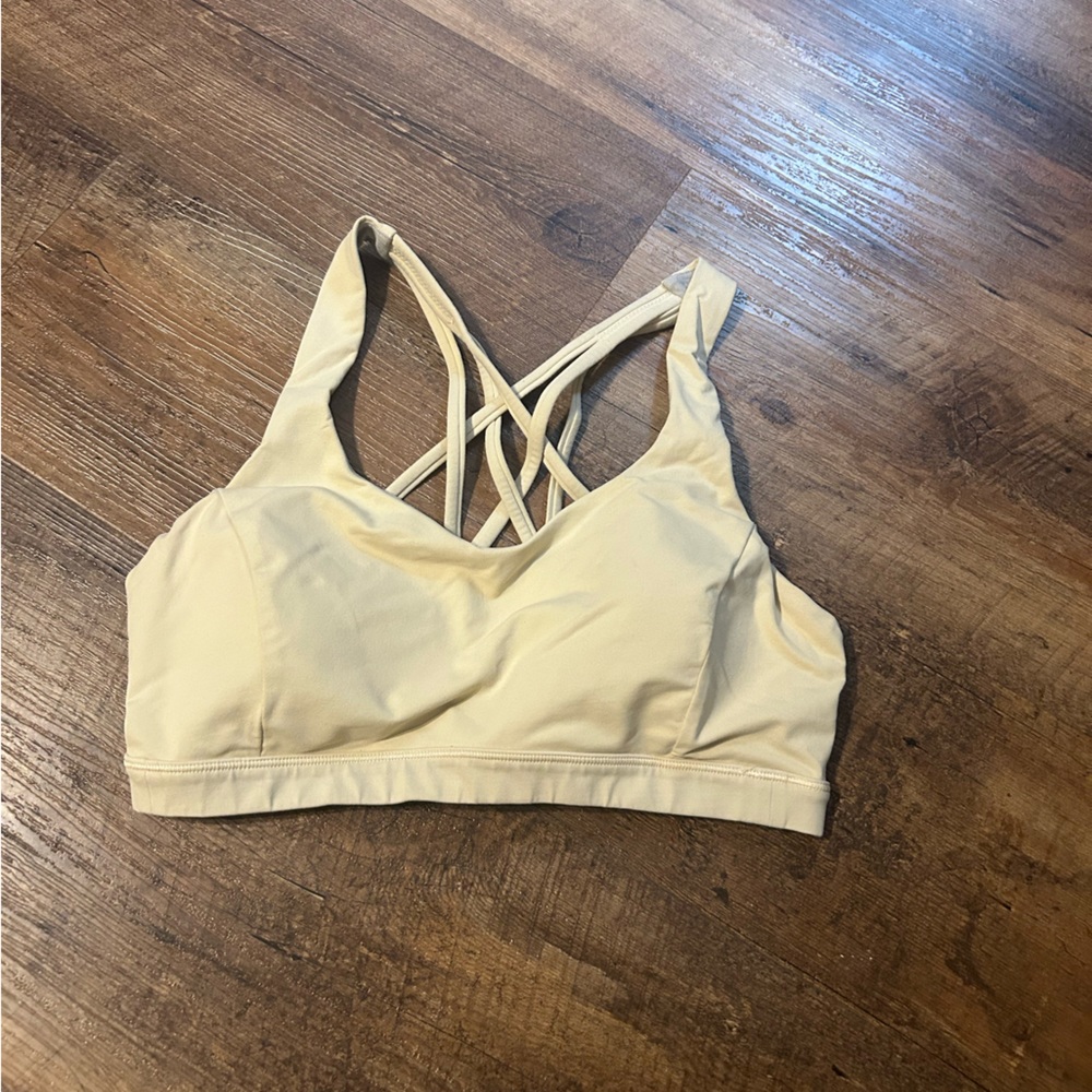 Lululemon size 8 tan Free To Be Serene sports bra